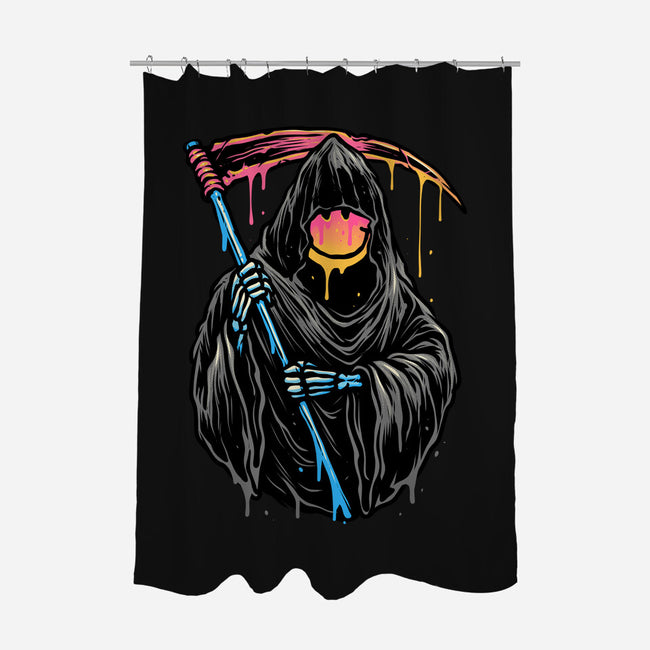 Color Drip Reaper-None-Polyester-Shower Curtain-glitchygorilla
