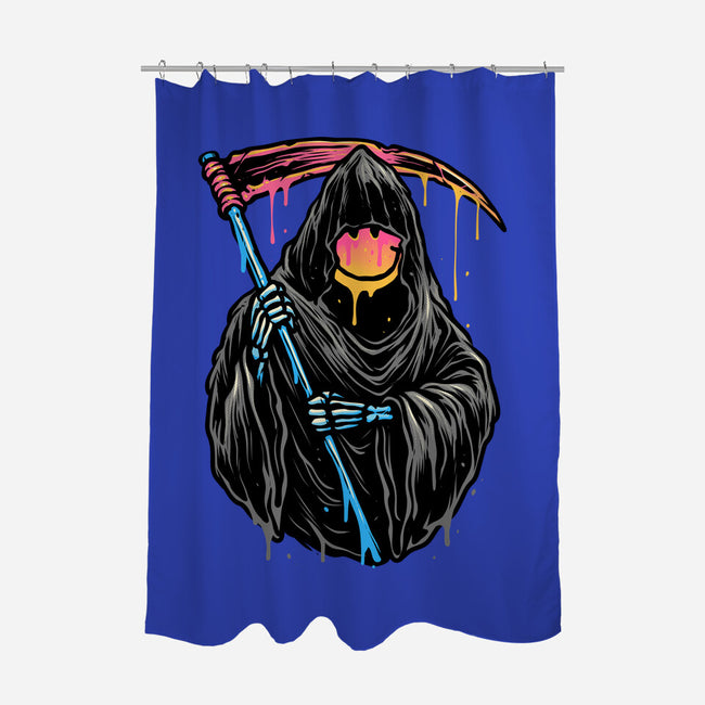 Color Drip Reaper-None-Polyester-Shower Curtain-glitchygorilla