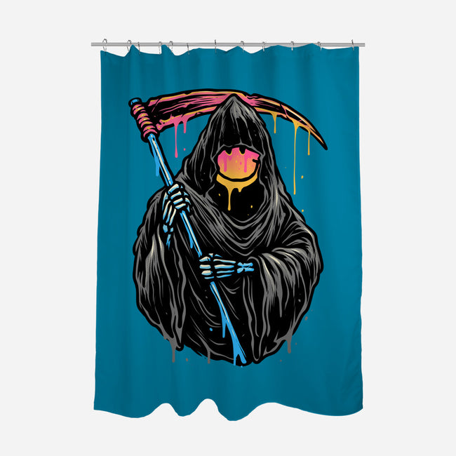 Color Drip Reaper-None-Polyester-Shower Curtain-glitchygorilla