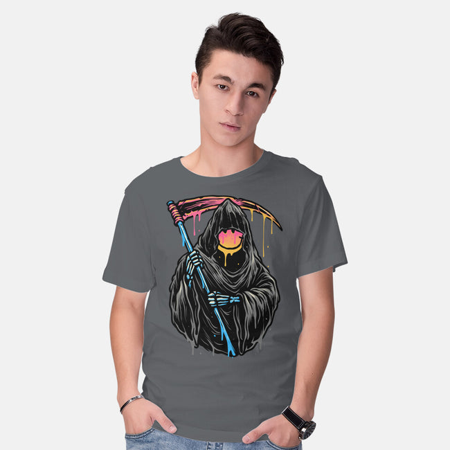 Color Drip Reaper-Mens-Basic-Tee-glitchygorilla