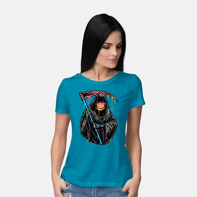 Color Drip Reaper-Womens-Basic-Tee-glitchygorilla
