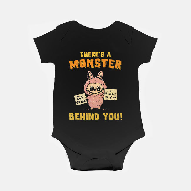 There's A Monster Behind You-Baby-Basic-Onesie-kg07