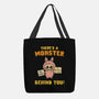 There's A Monster Behind You-None-Basic Tote-Bag-kg07