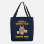 There's A Monster Behind You-None-Basic Tote-Bag-kg07