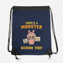 There's A Monster Behind You-None-Drawstring-Bag-kg07