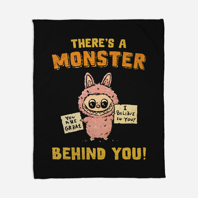 There's A Monster Behind You-None-Fleece-Blanket-kg07