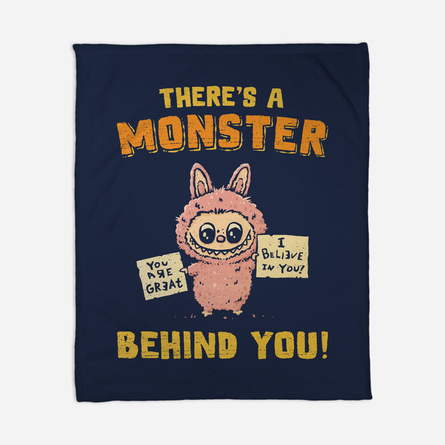 There's A Monster Behind You-None-Fleece-Blanket-kg07