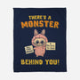There's A Monster Behind You-None-Fleece-Blanket-kg07