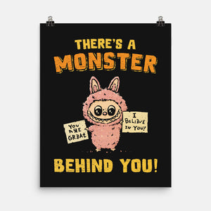 There's A Monster Behind You-None-Matte-Poster-kg07