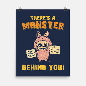 There's A Monster Behind You-None-Matte-Poster-kg07