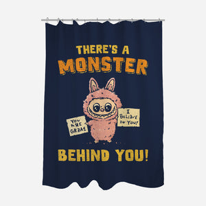 There's A Monster Behind You-None-Polyester-Shower Curtain-kg07