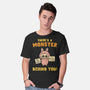 There's A Monster Behind You-Mens-Basic-Tee-kg07