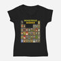 Monstrous Science-Womens-V-Neck-Tee-kg07