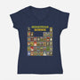 Monstrous Science-Womens-V-Neck-Tee-kg07