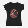Hearts In Balance-Womens-V-Neck-Tee-eduely
