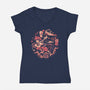 Hearts In Balance-Womens-V-Neck-Tee-eduely