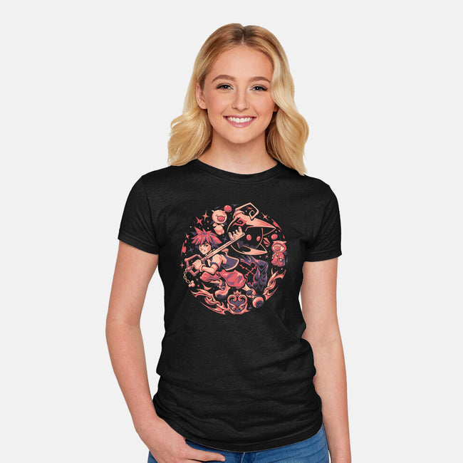 Hearts In Balance-Womens-Fitted-Tee-eduely