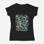 Starry Masters-Womens-V-Neck-Tee-zascanauta