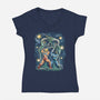 Starry Masters-Womens-V-Neck-Tee-zascanauta