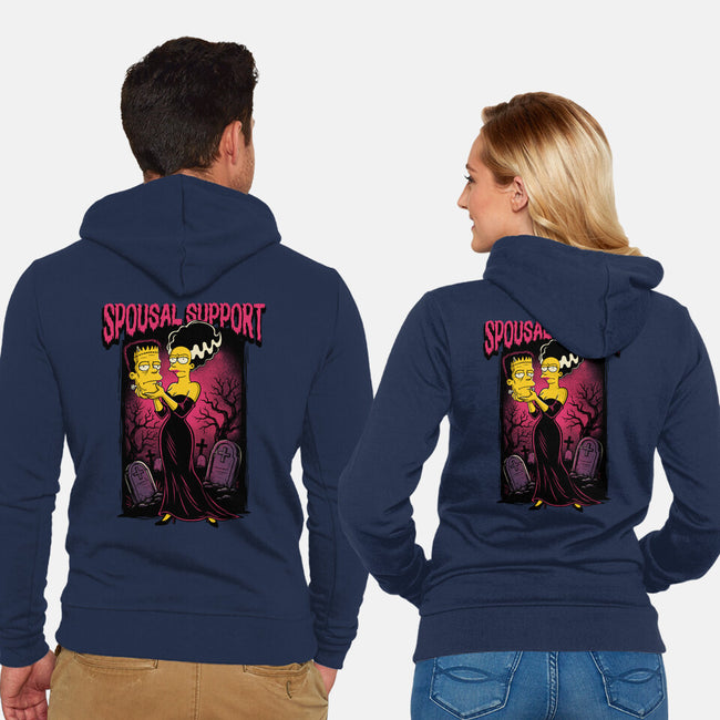 Spousal Support-Unisex-Zip-Up-Sweatshirt-P1yu5h