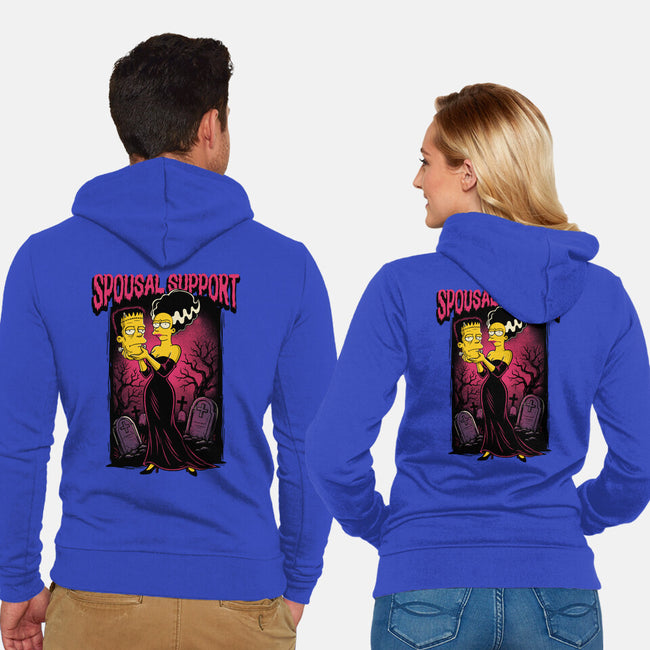 Spousal Support-Unisex-Zip-Up-Sweatshirt-P1yu5h