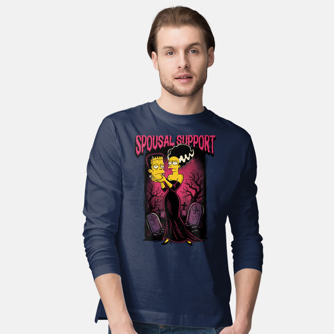 Spousal Support-Mens-Long Sleeved-Tee-P1yu5h