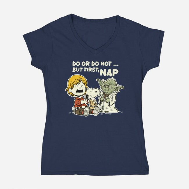 But First Nap-Womens-V-Neck-Tee-P1yu5h