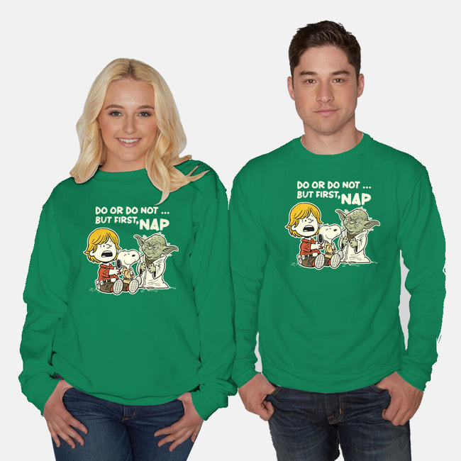 But First Nap-Unisex-Crew Neck-Sweatshirt-P1yu5h