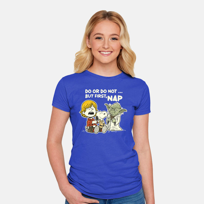 But First Nap-Womens-Fitted-Tee-P1yu5h