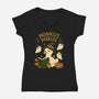 Honkus Pokus-Womens-V-Neck-Tee-ricolaa
