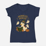 Honkus Pokus-Womens-V-Neck-Tee-ricolaa