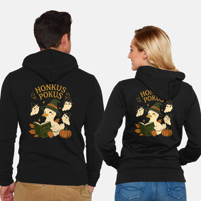Honkus Pokus-Unisex-Zip-Up-Sweatshirt-ricolaa