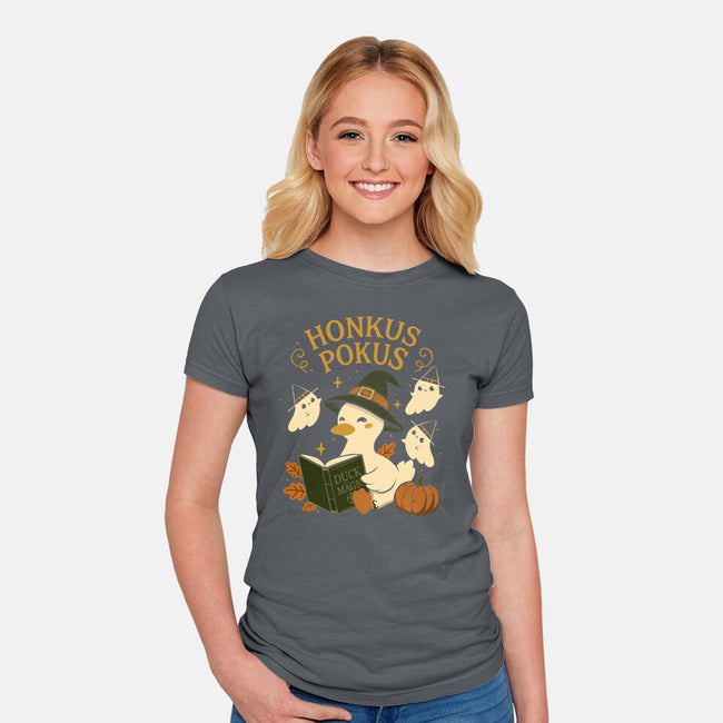 Honkus Pokus-Womens-Fitted-Tee-ricolaa