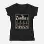 Zombie Album Cover-Womens-V-Neck-Tee-Studio Mootant