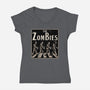 Zombie Album Cover-Womens-V-Neck-Tee-Studio Mootant