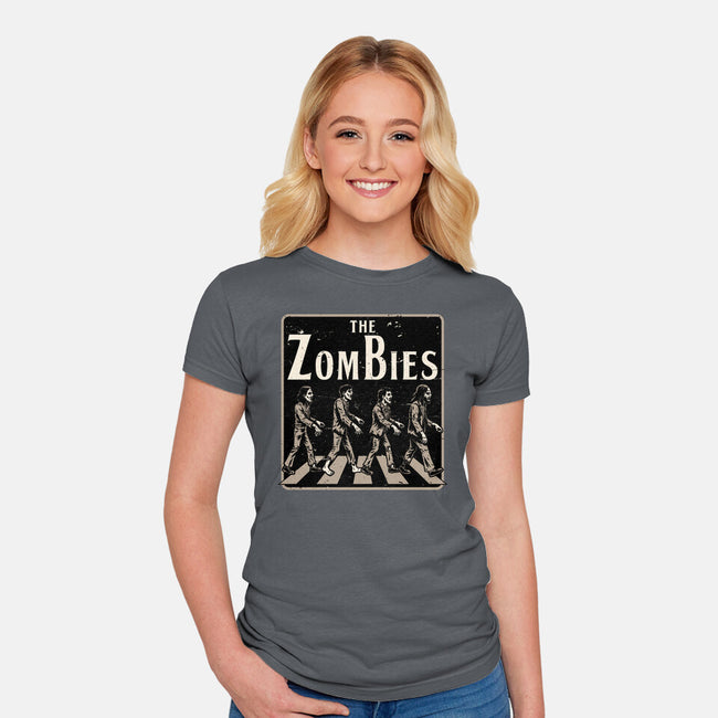 Zombie Album Cover-Womens-Fitted-Tee-Studio Mootant