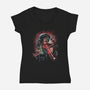 Dark Side Of The Force-Womens-V-Neck-Tee-zascanauta