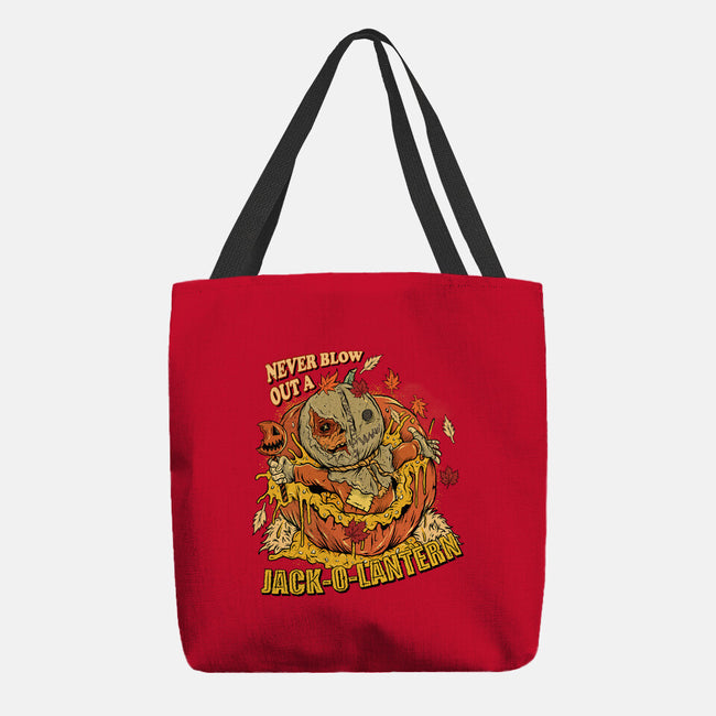 Never Blow Out A Jack-O-Lantern-None-Basic Tote-Bag-Green Devil