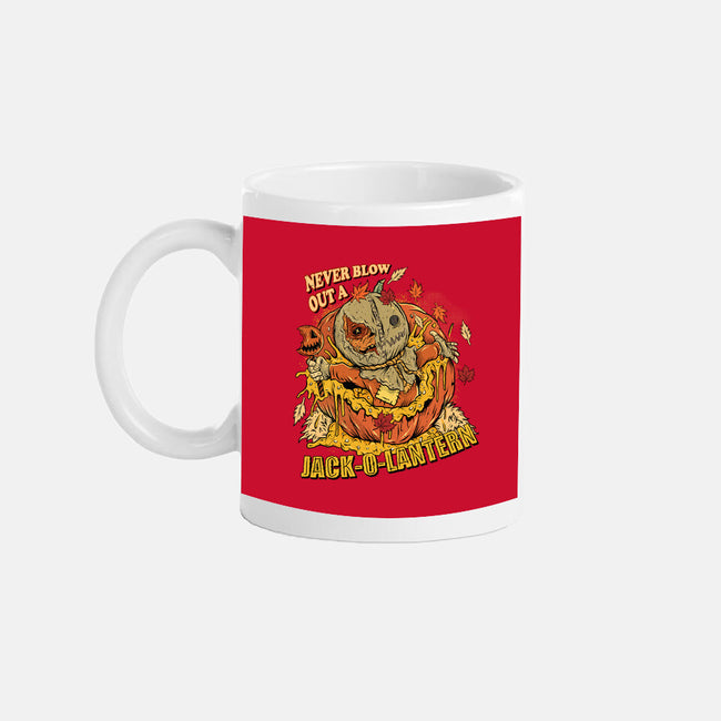 Never Blow Out A Jack-O-Lantern-None-Mug-Drinkware-Green Devil