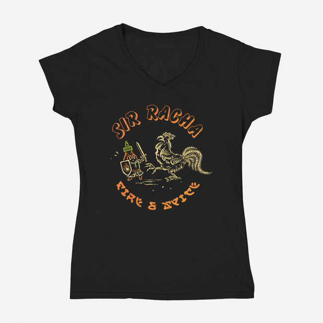 Sir Racha-Womens-V-Neck-Tee-kg07