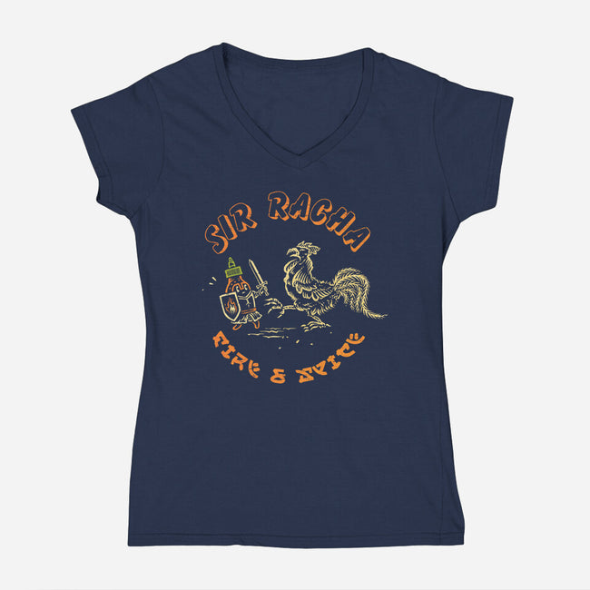 Sir Racha-Womens-V-Neck-Tee-kg07