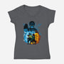 Upper 3 Battle-Womens-V-Neck-Tee-rmatix