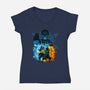 Upper 3 Battle-Womens-V-Neck-Tee-rmatix