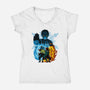 Upper 3 Battle-Womens-V-Neck-Tee-rmatix