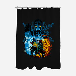 Upper 3 Battle-None-Polyester-Shower Curtain-rmatix