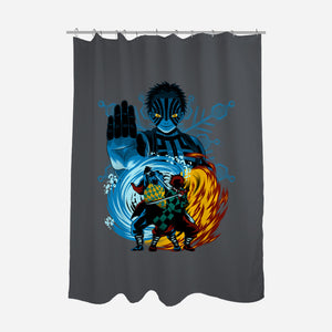 Upper 3 Battle-None-Polyester-Shower Curtain-rmatix