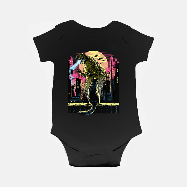 Watching The Kaiju-Baby-Basic-Onesie-zascanauta