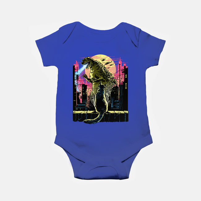 Watching The Kaiju-Baby-Basic-Onesie-zascanauta
