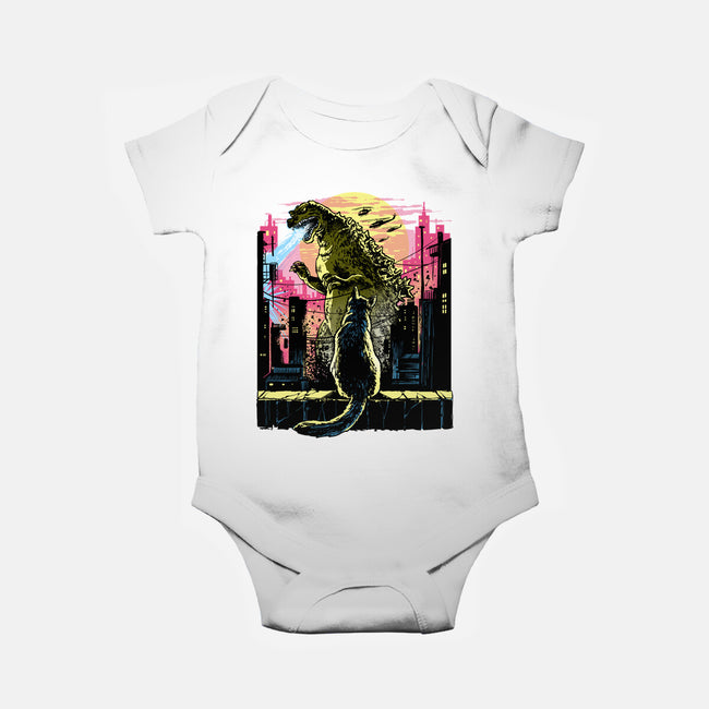 Watching The Kaiju-Baby-Basic-Onesie-zascanauta