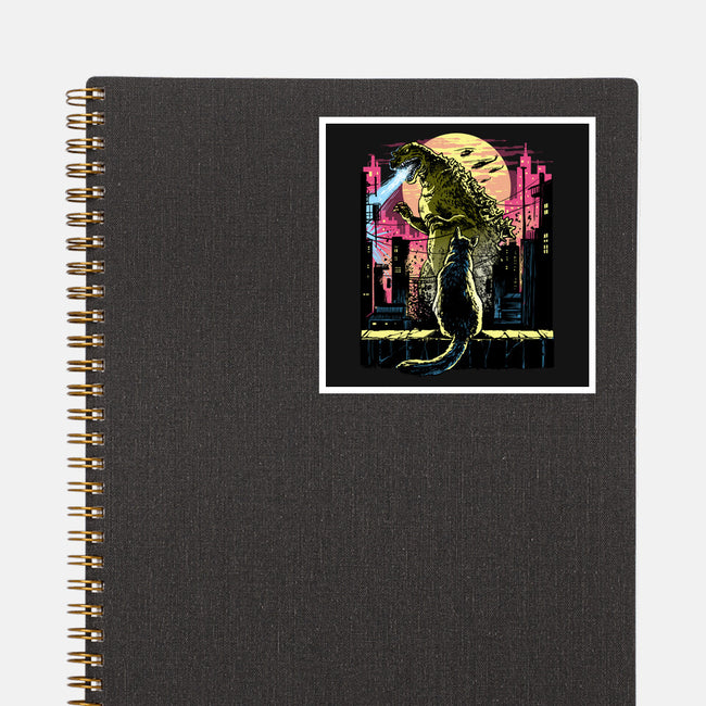 Watching The Kaiju-None-Glossy-Sticker-zascanauta